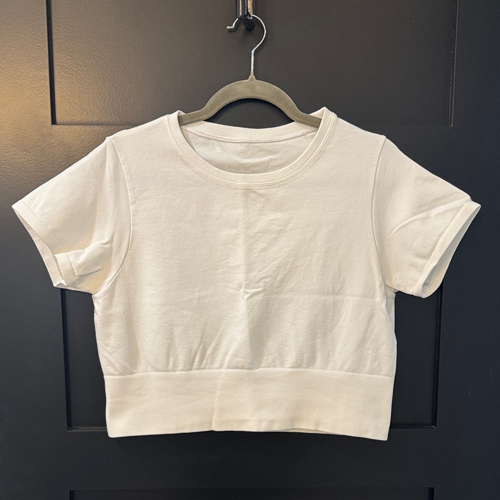 Offline White Crop Top for Women